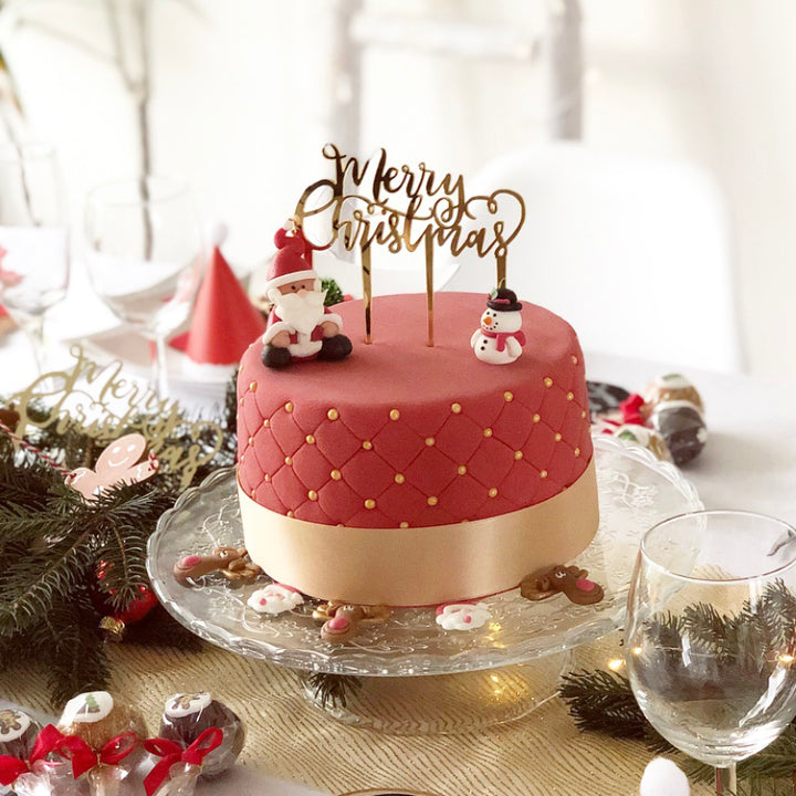 Merry Christmas cake topper