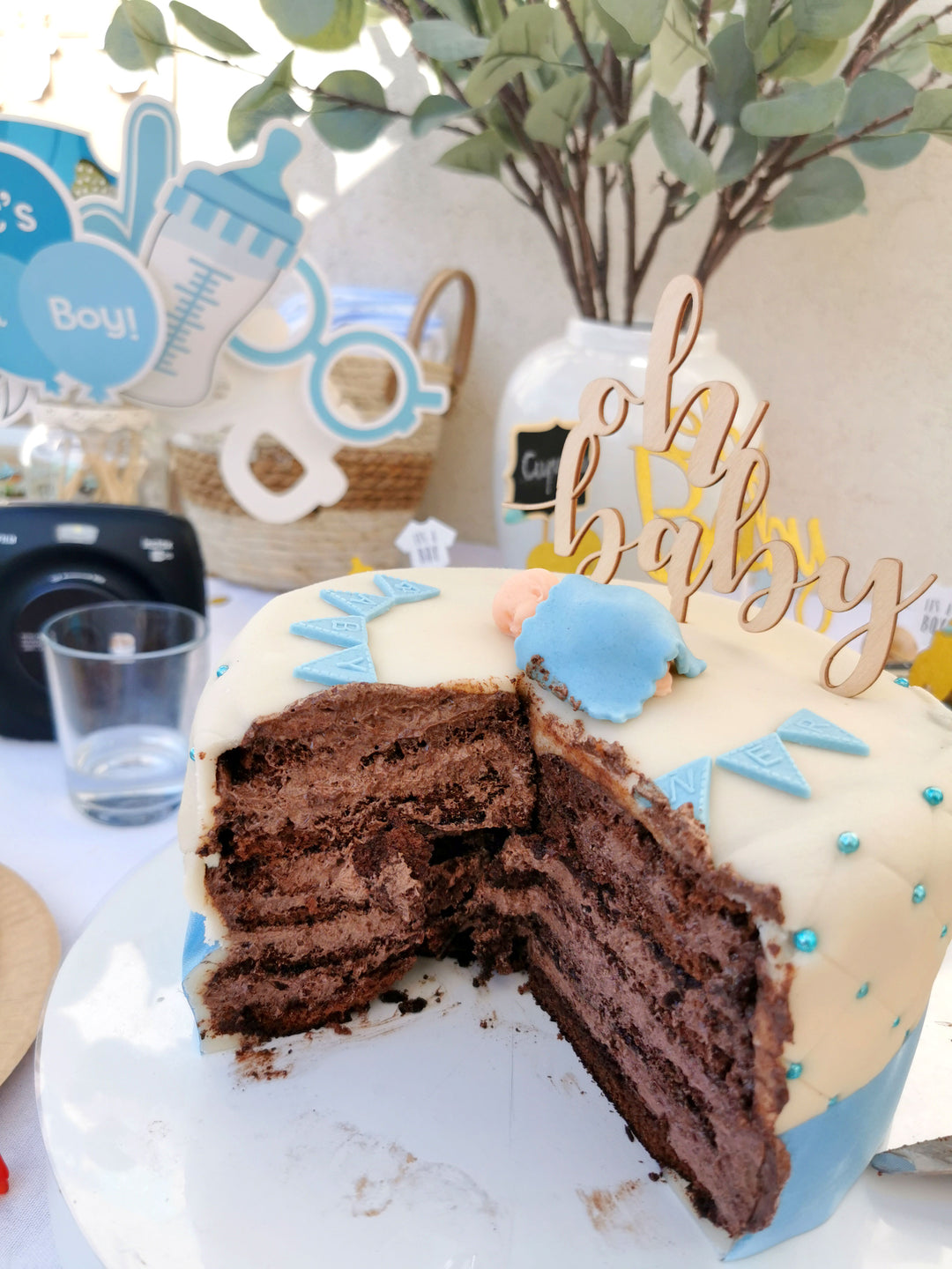 Blue Baby Shower Cake