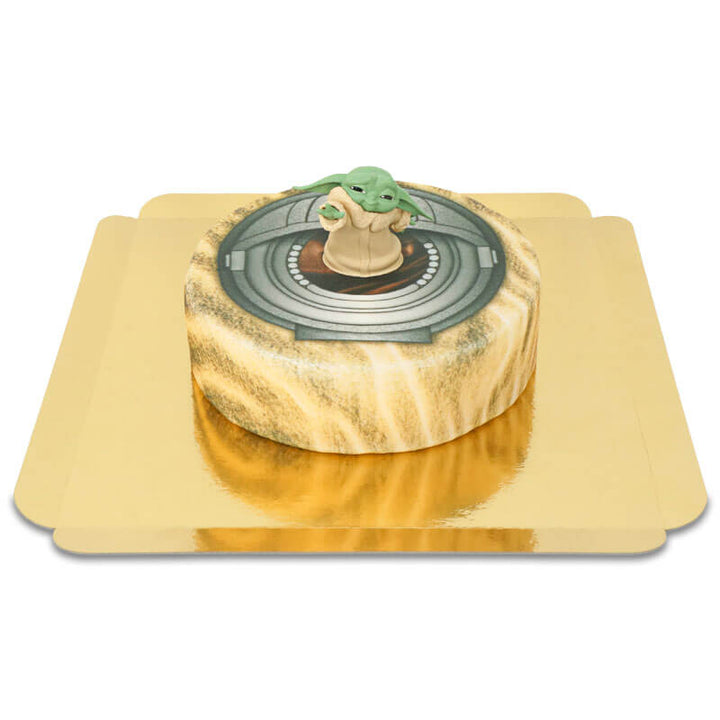 Baby Yoda® on Space Capsule Cake
