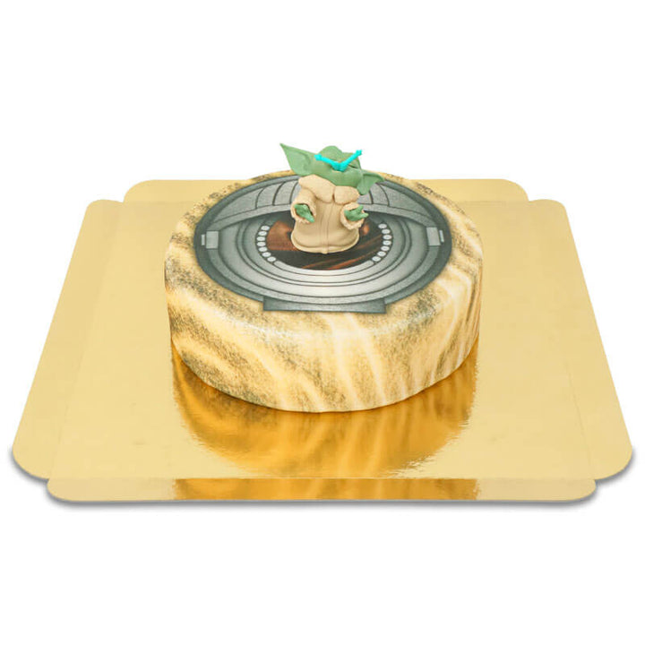 Baby Yoda® on Space Capsule Cake