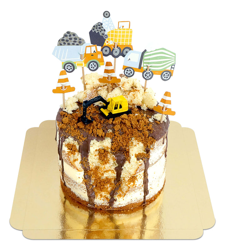 Construction Site Naked Cake