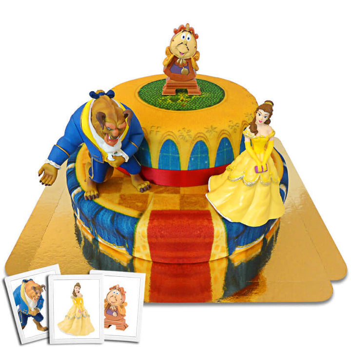 Beauty and the Beast® on a 2-tier palace hall cake