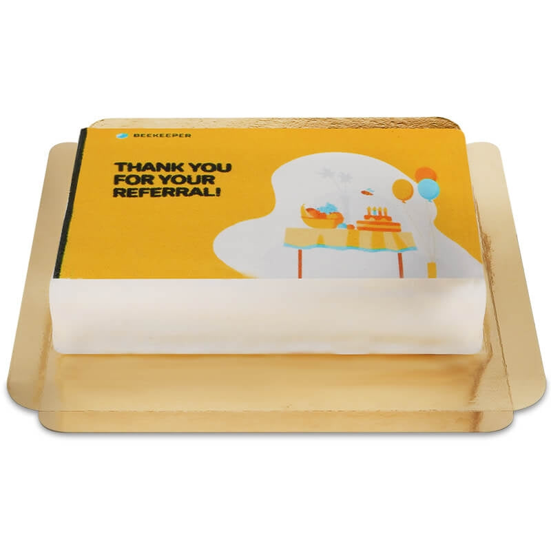 Rectangular logo cake