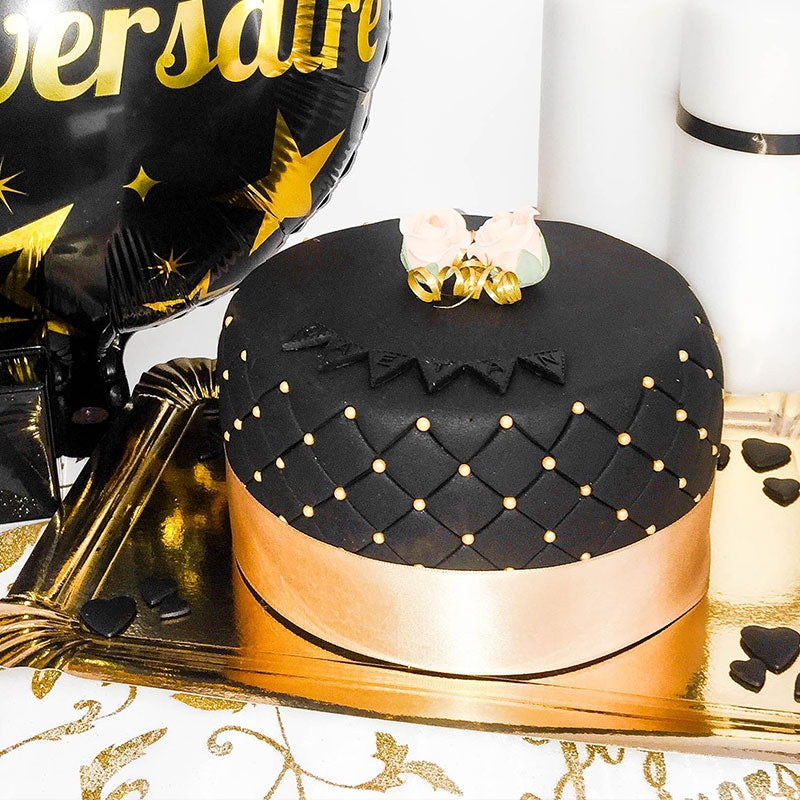 Black Deluxe Cake – double height