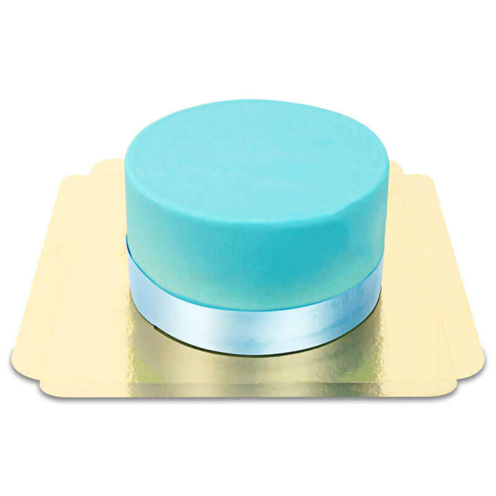 Blue Deluxe Cake with Cake Ribbon