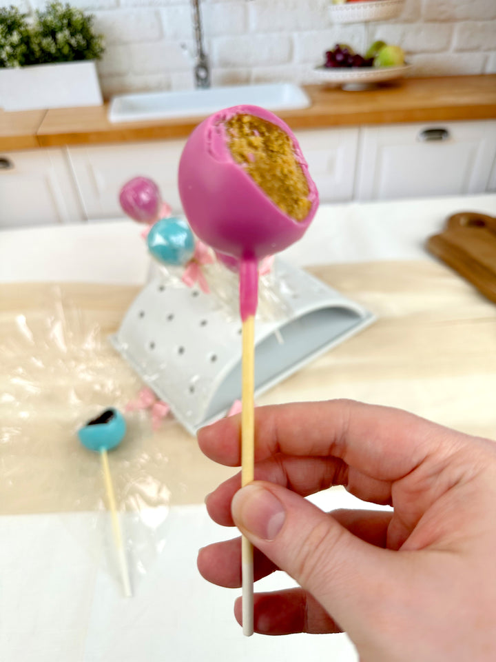 Cake pops with colourful icing and logo (12 pieces)