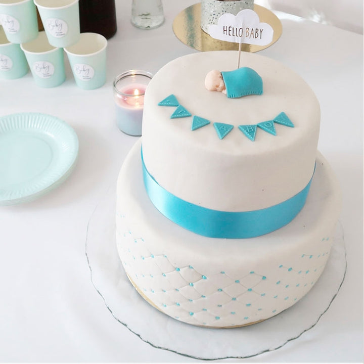 Blue Christening Cake