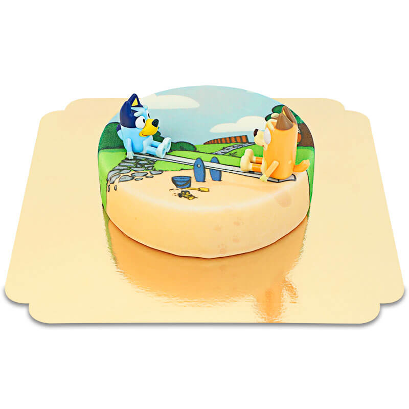 Bluey® figure on cake