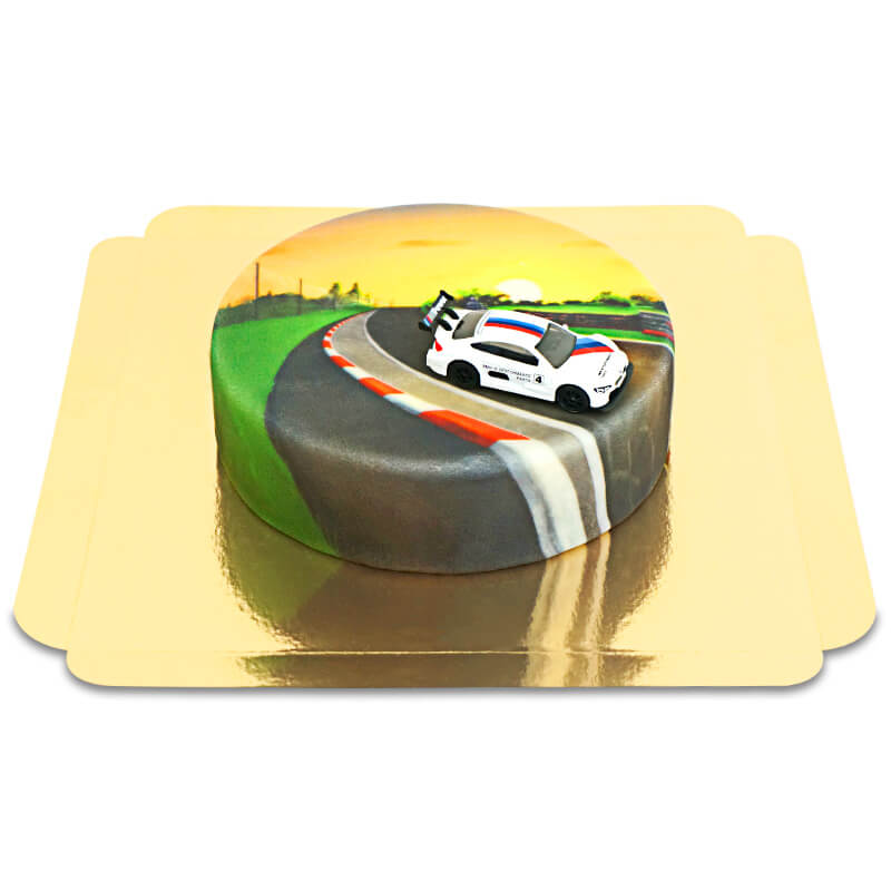 Toy car on cake – BMW