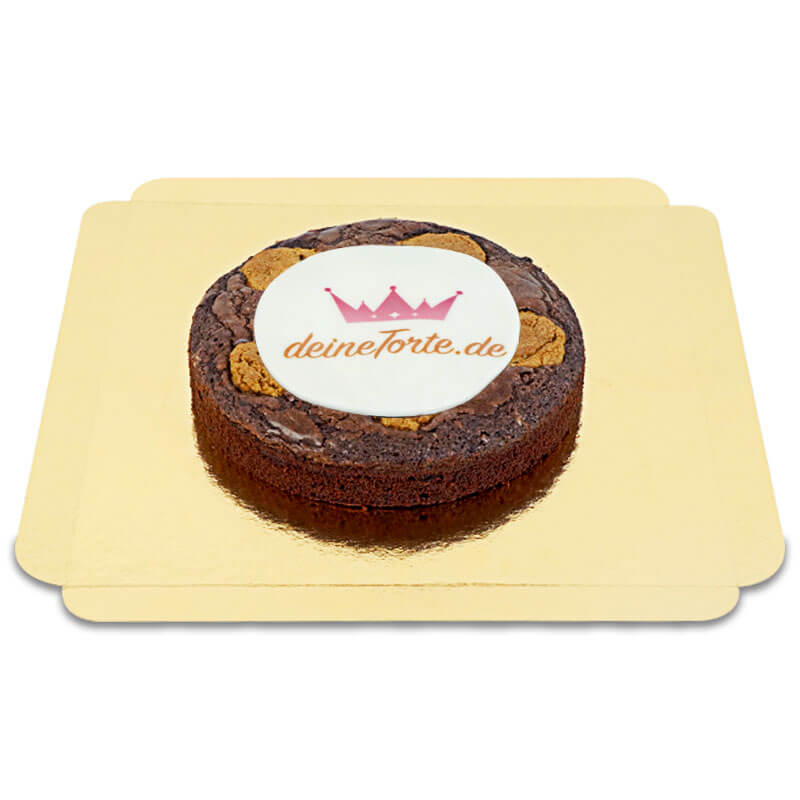 Brookie cake with logo