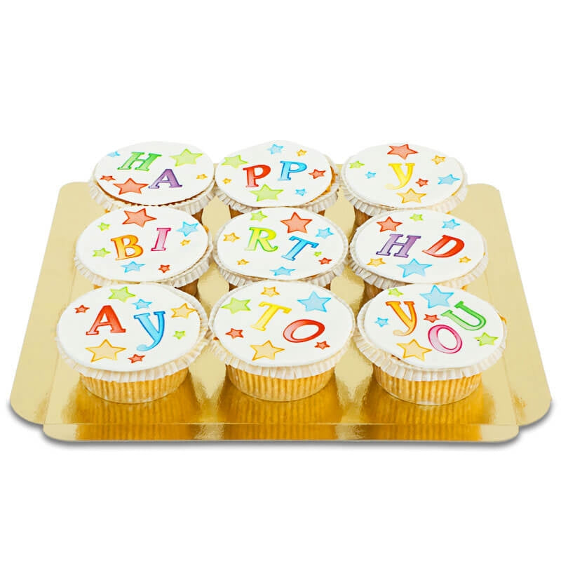 Birthday cupcakes, 9 pieces
