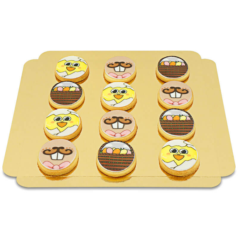 Colourful Easter basket biscuits (12 pieces)
