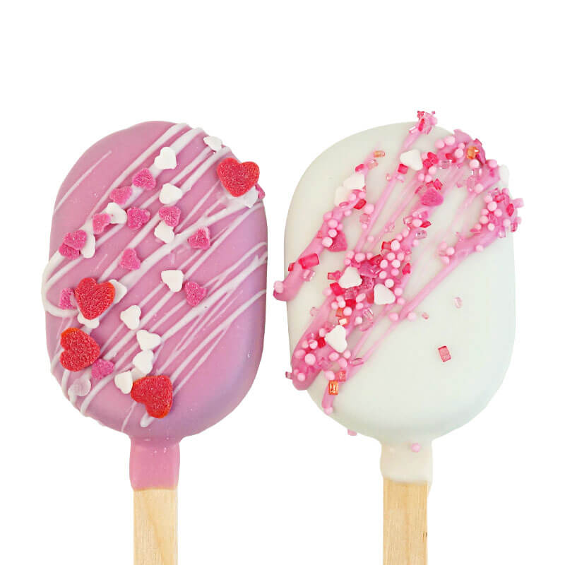 Love Cake Popsicle with Heart Confetti