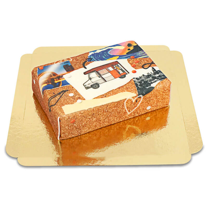 Camping Trip Noticeboard Cake