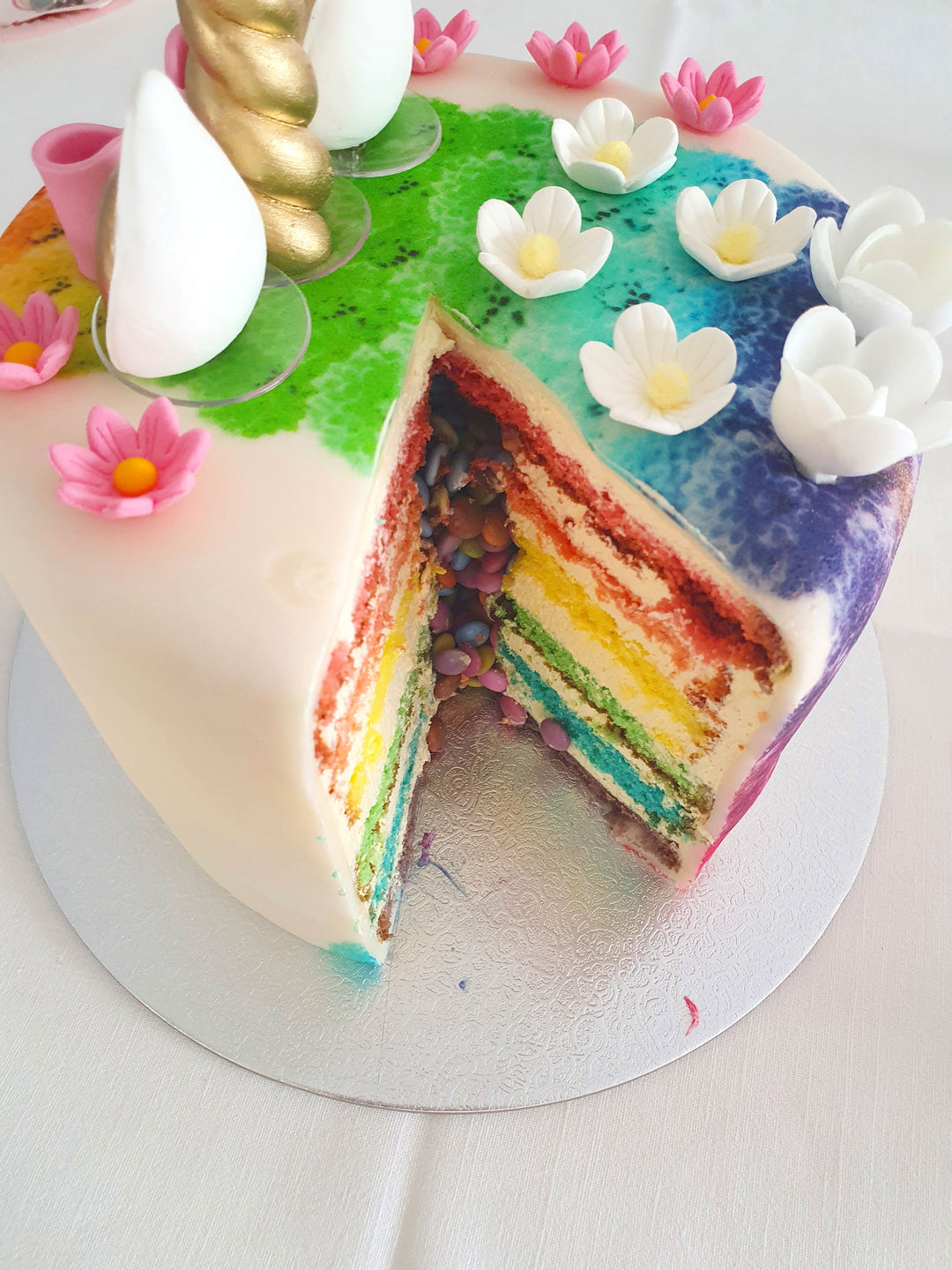 Rainbow Unicorn Deluxe Cake – double height