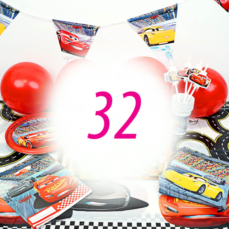 Cars® Party Set for 32 people – without cake