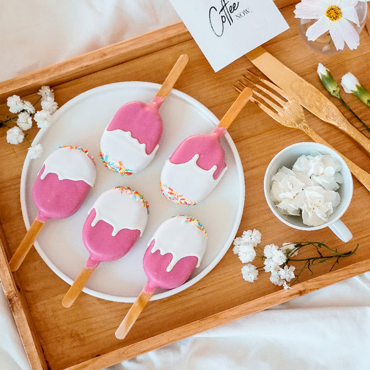 Pink Cake Popsicles (10 pieces)