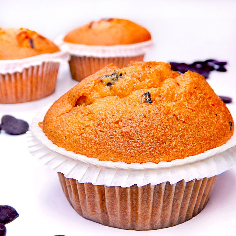 Chocolate chip muffins, 9 pieces
