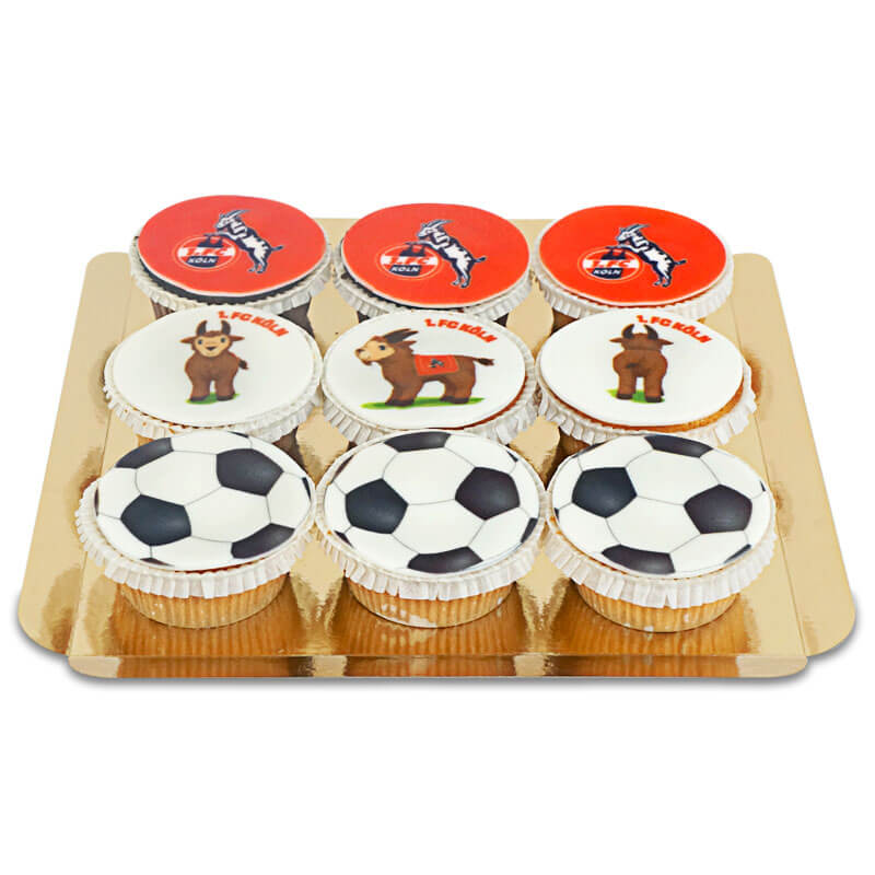 1. FC Köln Cupcakes - Mix (9 pieces)