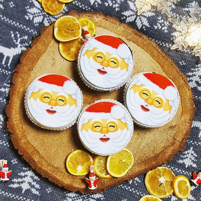 Santa Claus cupcakes, 9 pieces