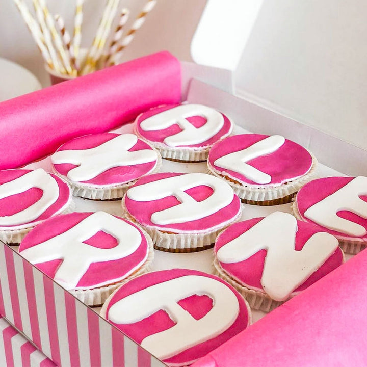 Letter Cupcakes, 9 pieces