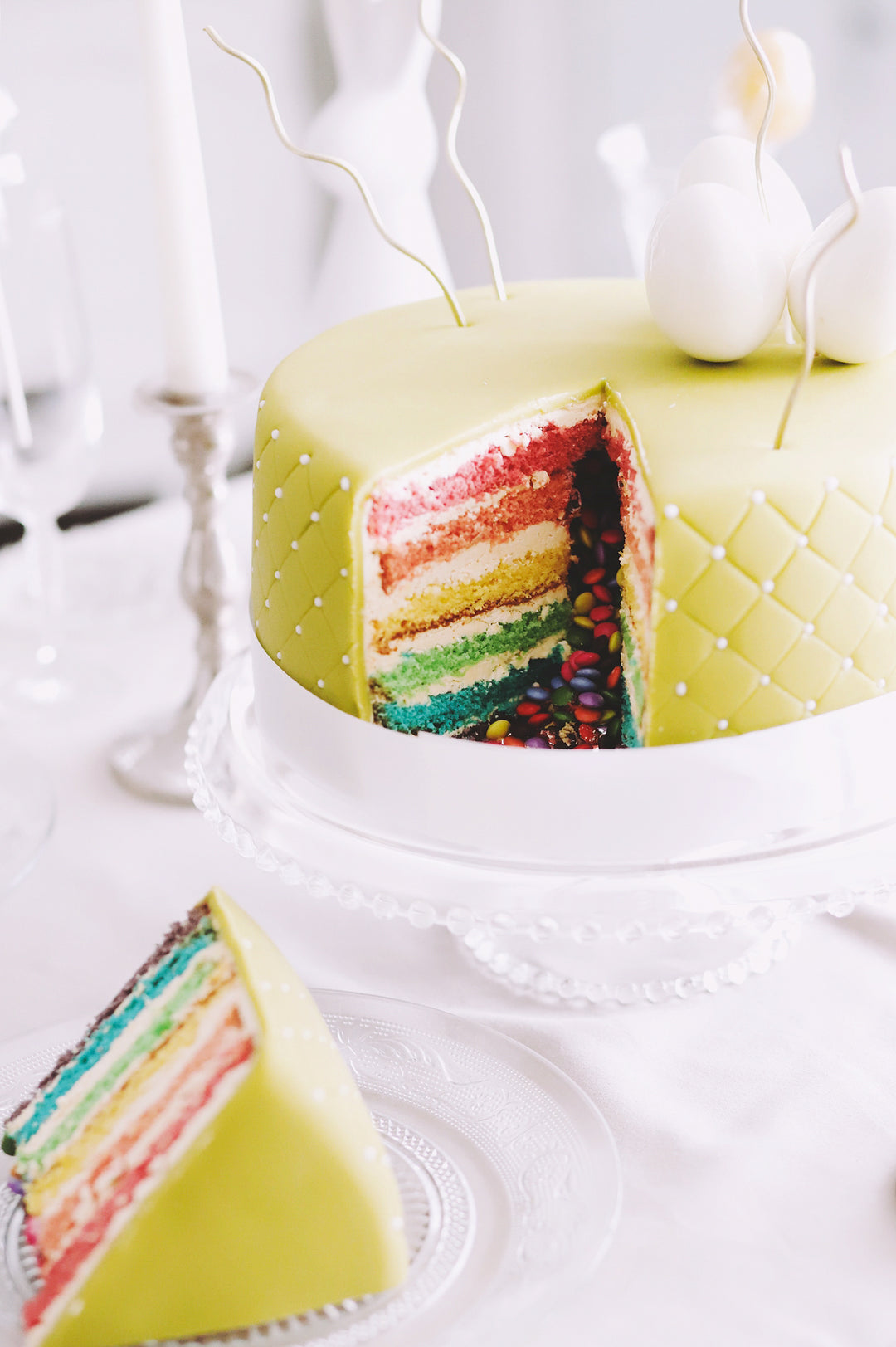 Green Deluxe Cake - double height