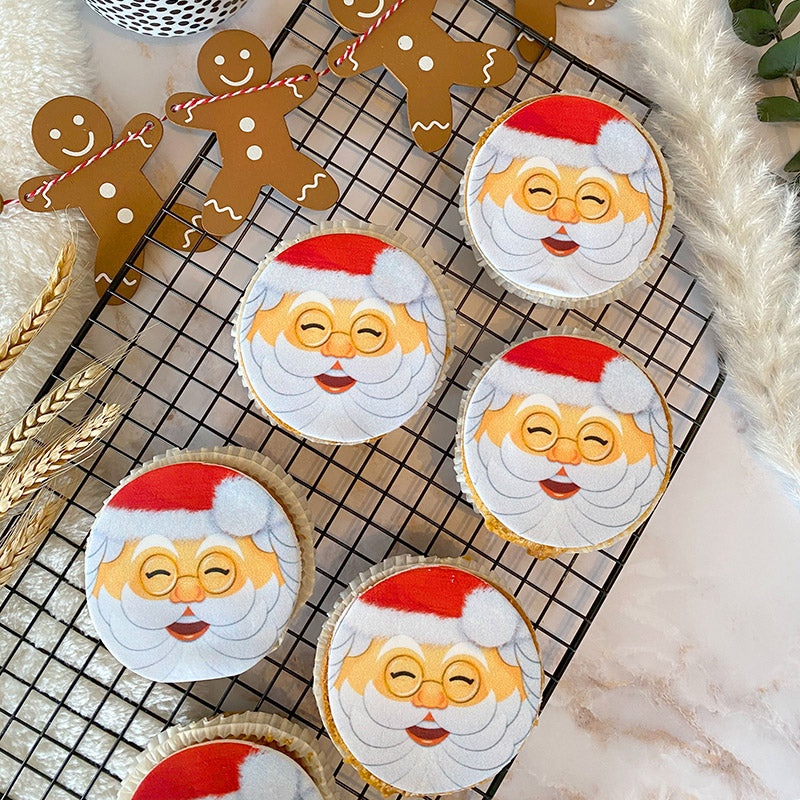 Santa Claus cupcakes, 9 pieces