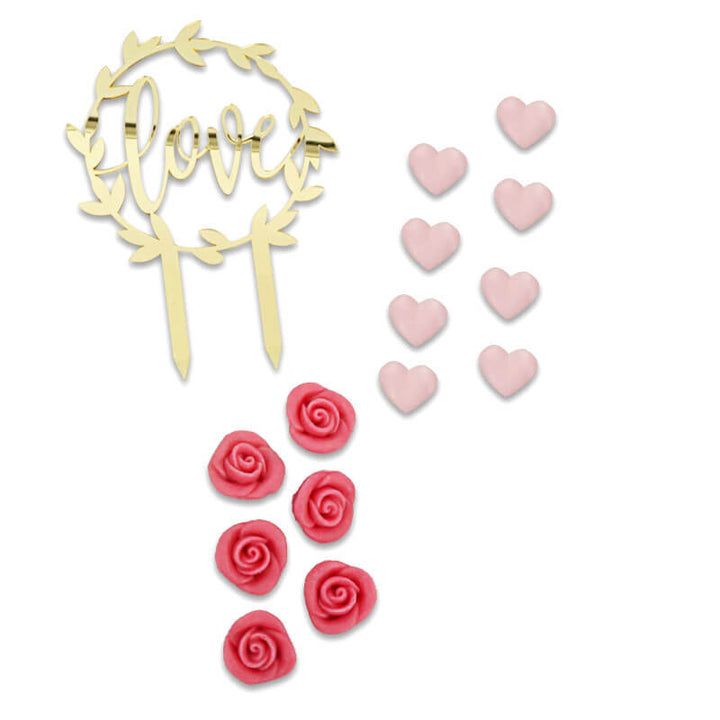 Valentine's Day decoration set, pink