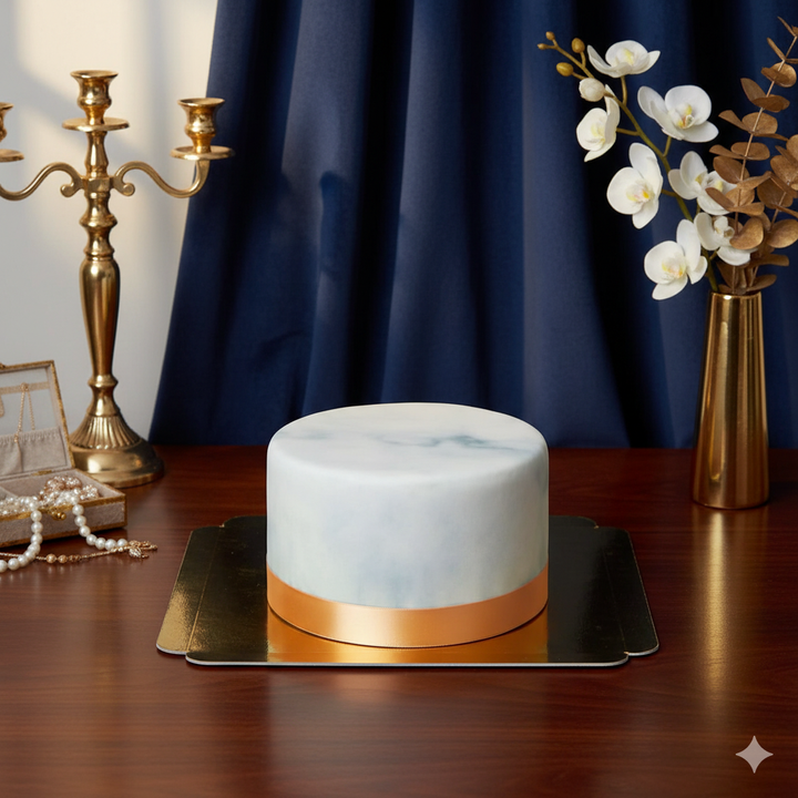Deluxe Marble Pattern Cake – double height