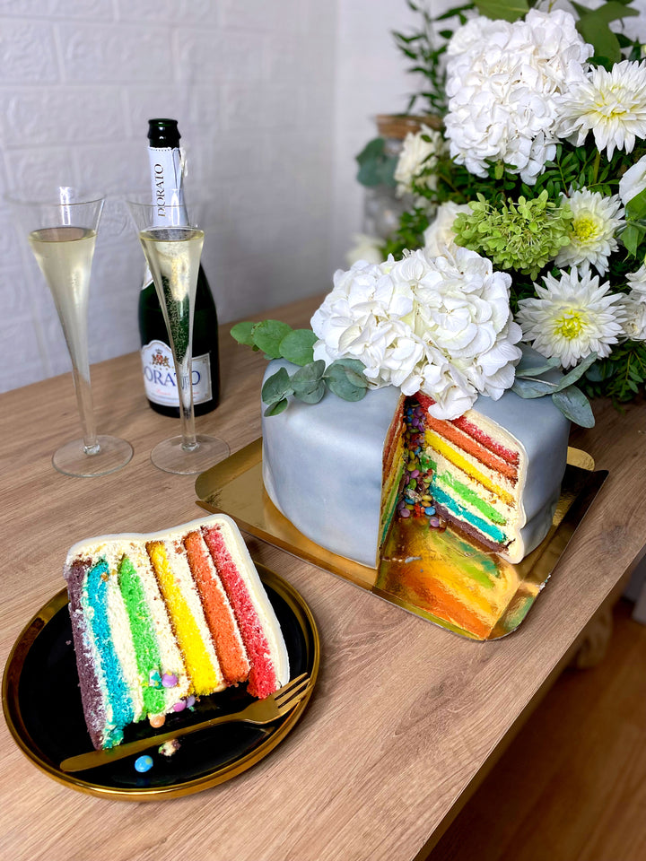 Deluxe Marble Pattern Cake – double height