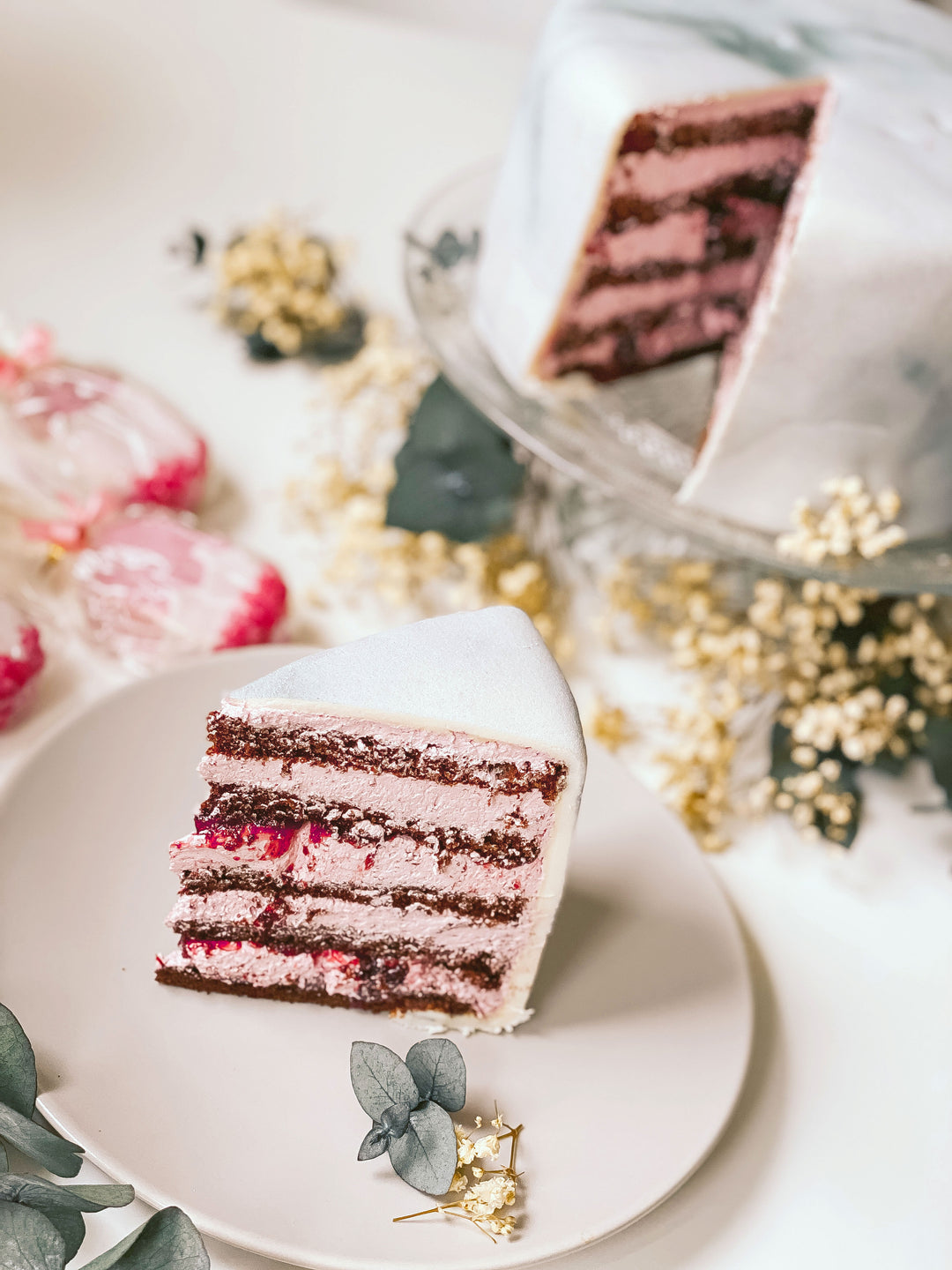 Deluxe Marble Pattern Cake – double height