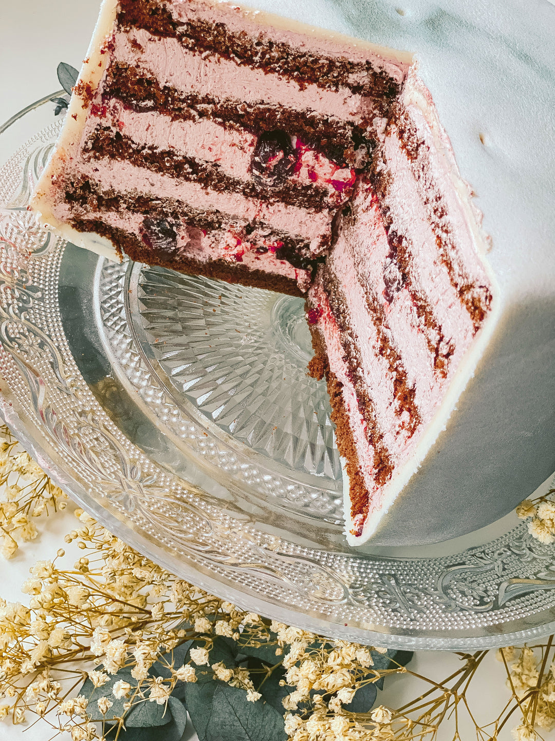 Deluxe Marble Pattern Cake – double height