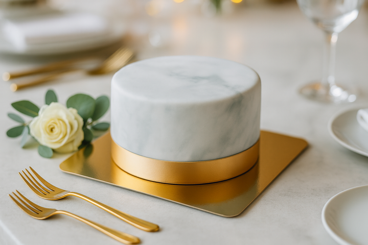 Deluxe Marble Pattern Cake – double height