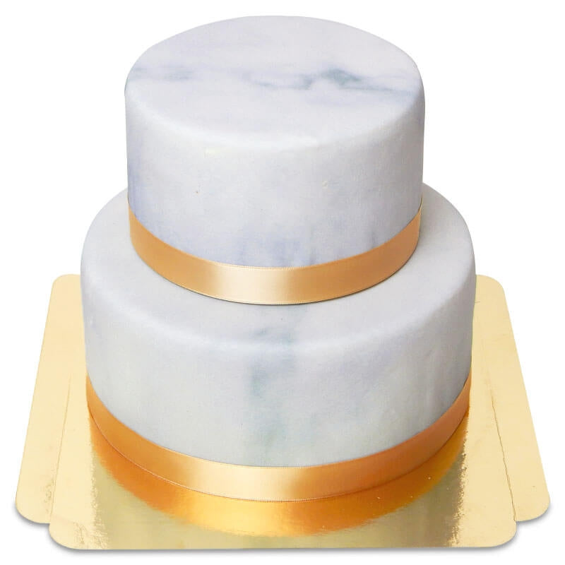 2-tier Deluxe Marble Pattern Cake