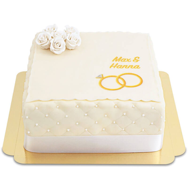 Square Deluxe Wedding Cake