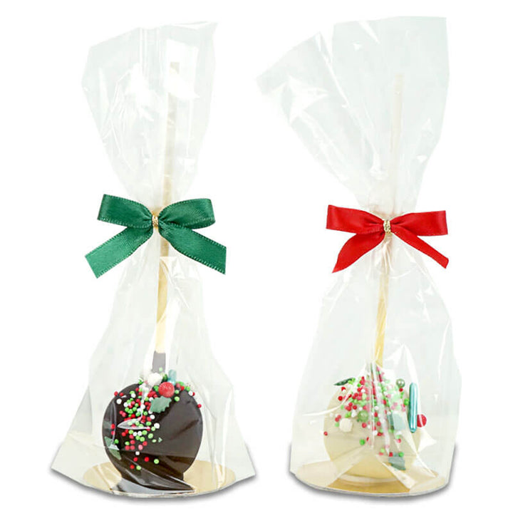 Deluxe Christmas cake pops with red and green sprinkles (10 pieces)