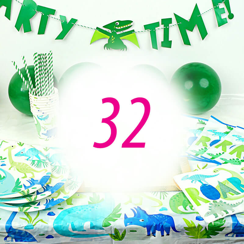 Dino Party Set for 32 people – without cake