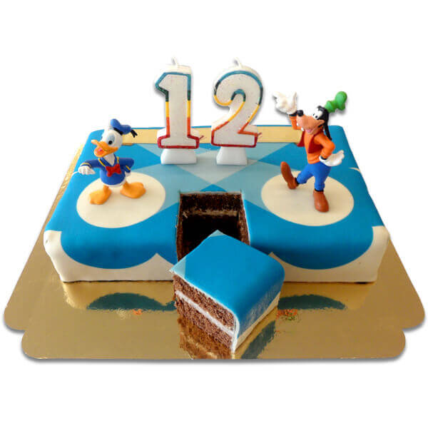 Donald® and Goofy® on stage cake