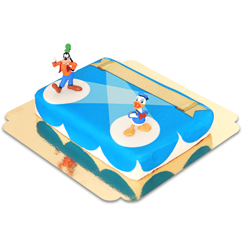 Donald® and Goofy® on stage cake