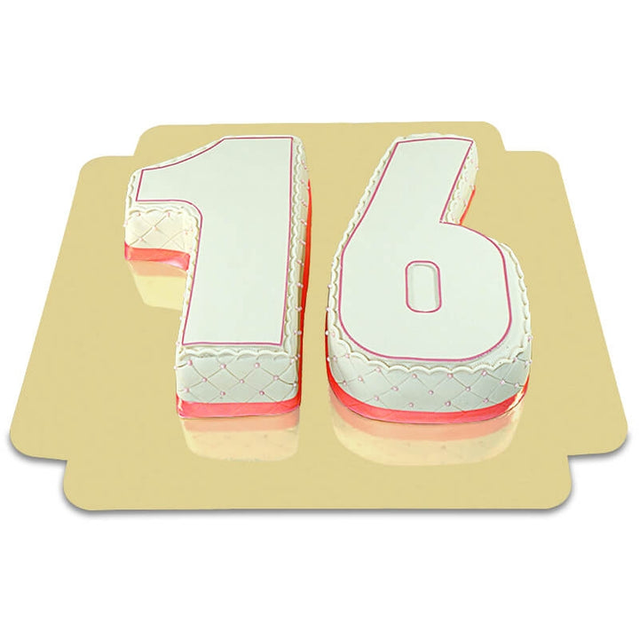 Double Deluxe Number Cake, various colours