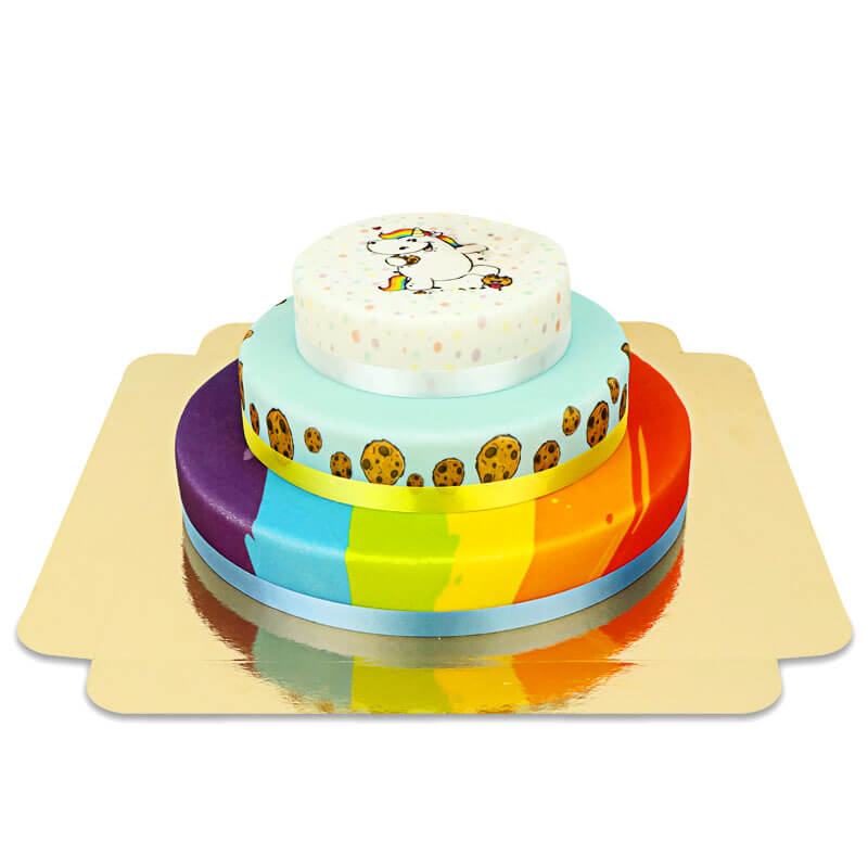 Three-tier Pummeleinhorn cake
