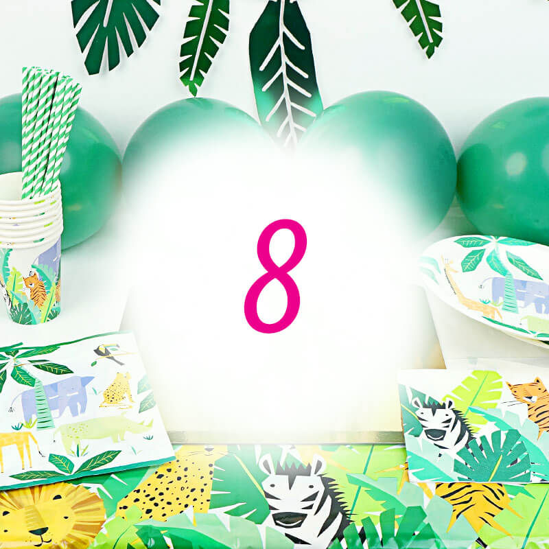 Jungle Party Set for 8 people – without cake