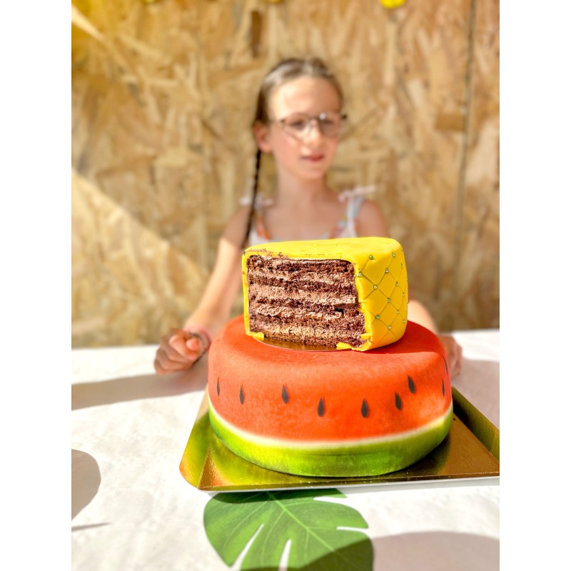 Melon and Pineapple Cake