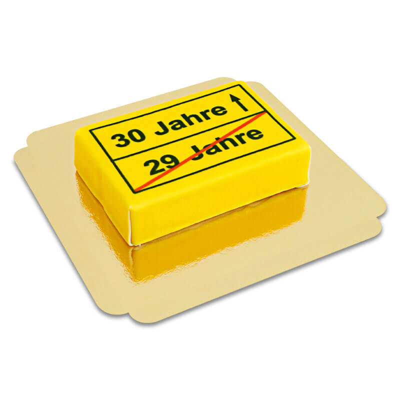 Square 30th Birthday Street Sign Cake