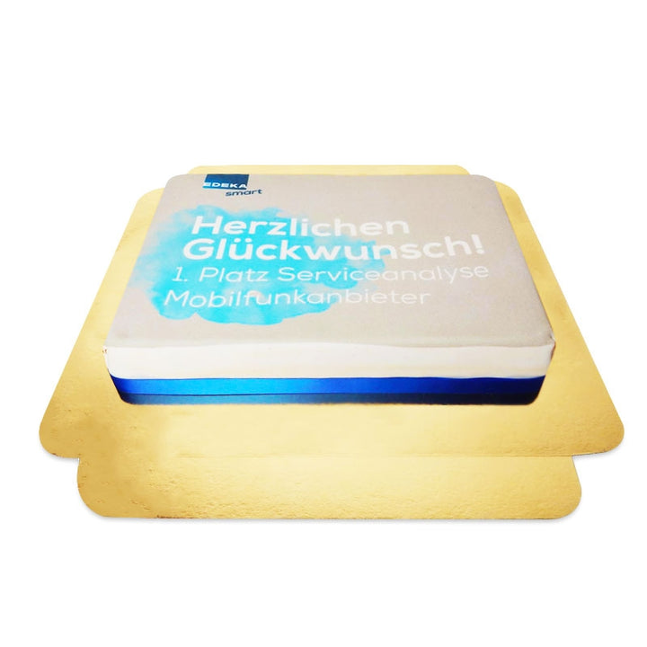 Rectangular logo cake