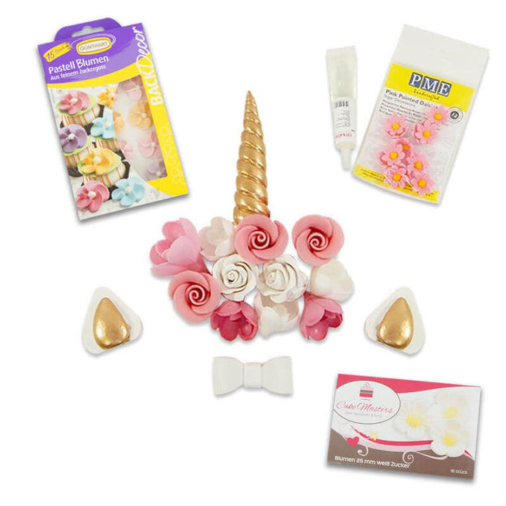 Cake decoration, unicorn – accessories – large set