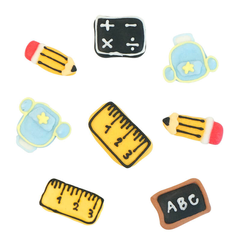 First Day at School Sugar Decorations (8 pieces)