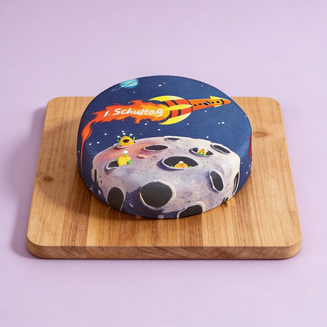 First Day at School Cake: Space "Rocket Launch"