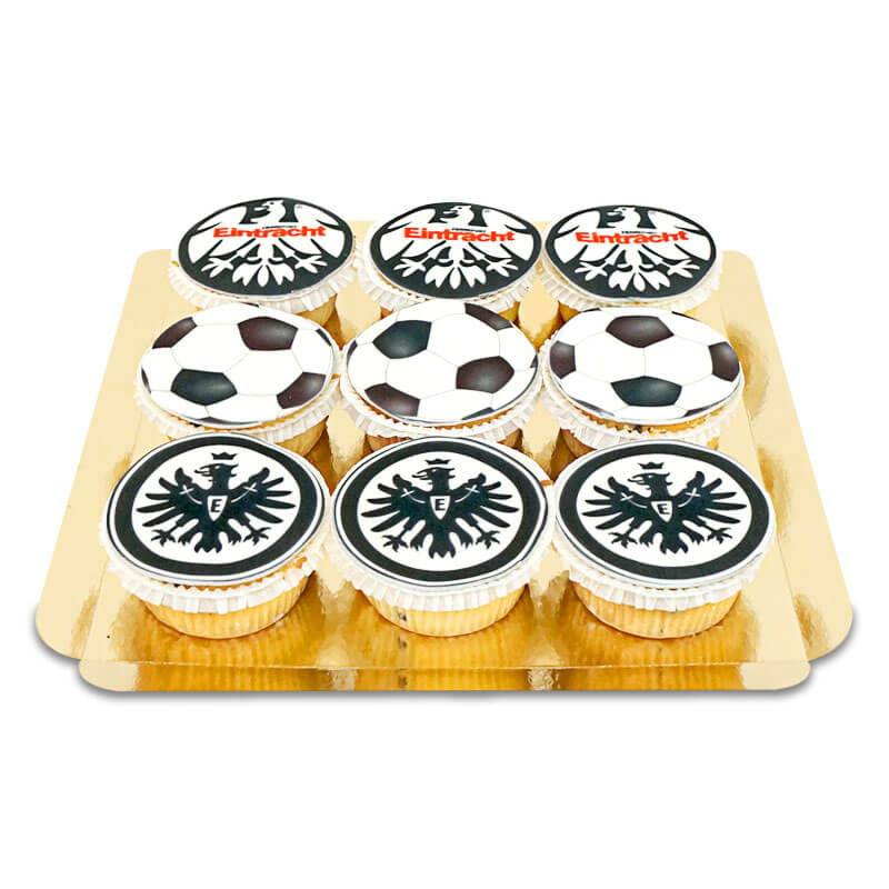 Eintracht Frankfurt Cupcakes MIX black and white (9 pieces)