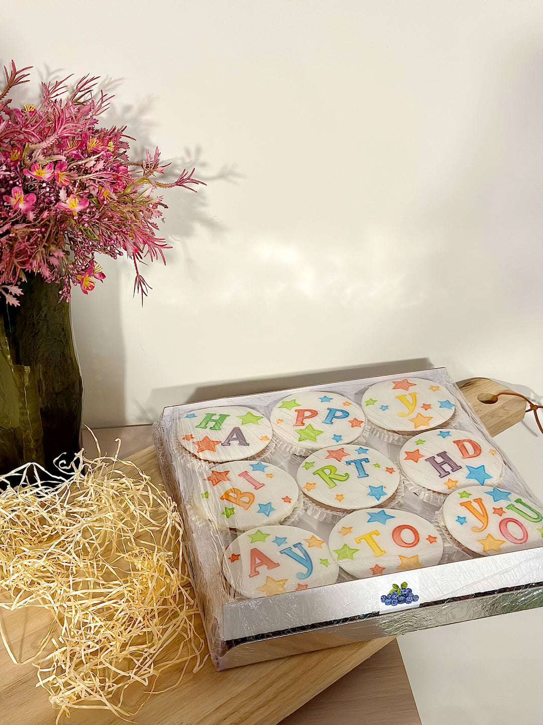 Birthday cupcakes, 9 pieces